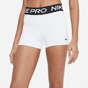 Nike Pro shorts, White with black band, size: S